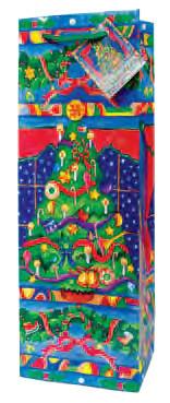 Christmas Tree Paper Holiday Wine Bag