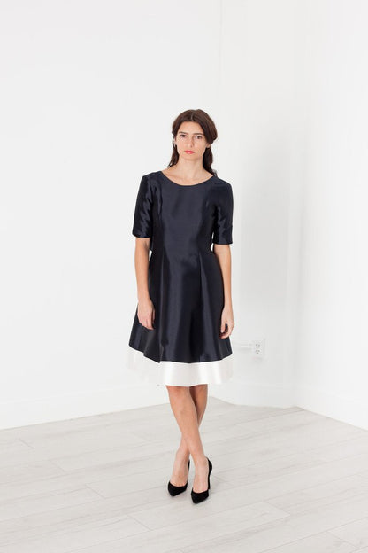 Tie Dress in Navy