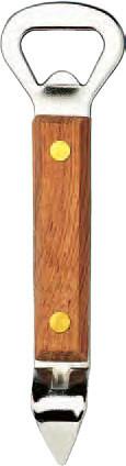 Deluxe Bottle/Can Opener, Wood Handle