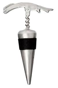 Classico Solid  S/S  Bottle Stopper- Waiter's Corkscrew Top