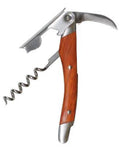 Straight Stainless Corkscrew with Rosewood Color Wood Inset