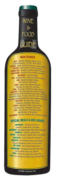 Refrigerator Magnet Wine and Food Matching Guide