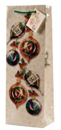 Deck the Halls  Paper Holiday Wine Bag