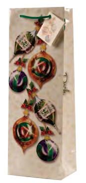 Deck the Halls  Paper Holiday Wine Bag