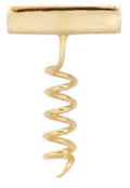 Corkscrew Lapel Pin, Gold Plated