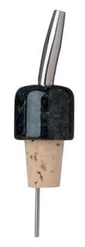 Green Marble Pourer, Stainless Steel Spout with Natural Cork Base