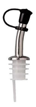 Bottle Pourer, Brass and Nickel Plated with Plastic Cork