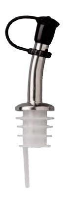 Bottle Pourer, Brass and Nickel Plated with Plastic Cork