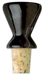 Black Marble Stopper, Cone Type with Natural Cork Base