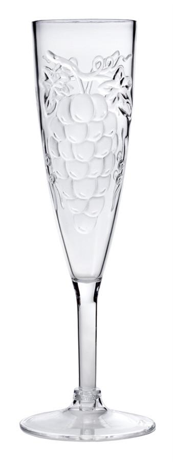Grape Champagne Flute, Acrylic, 6 oz.