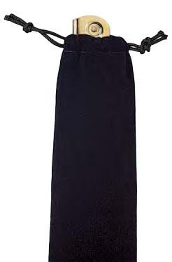 Black Velveteen Pull-String Sack