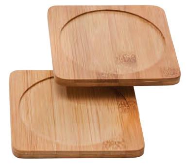 Bamboo Wine Bottle or Glass Coaster, 4-1/2"