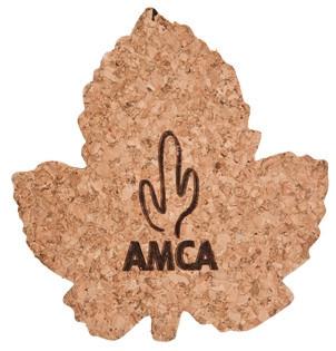 Cork Coaster, Grape Leaf shape (50 minimum)