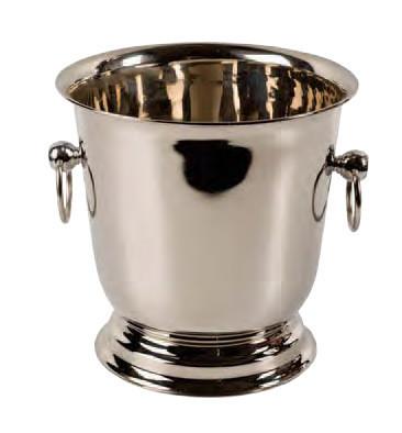 Royal Wine and Champagne Chiller, 18/8 Stainless Steel with Built-in Pedestal