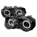 94-97 ACURA INTEGRA HEADLIGHT 2/4 DOORS DUAL HALO PROJECTOR BLACK