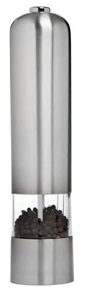 Grand Cuisine Electric Pepper/Salt Mill, Stainless Steel