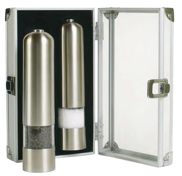Grand Cuisine Electric Pepper/Salt Mill Duo Set, Stainless Steel